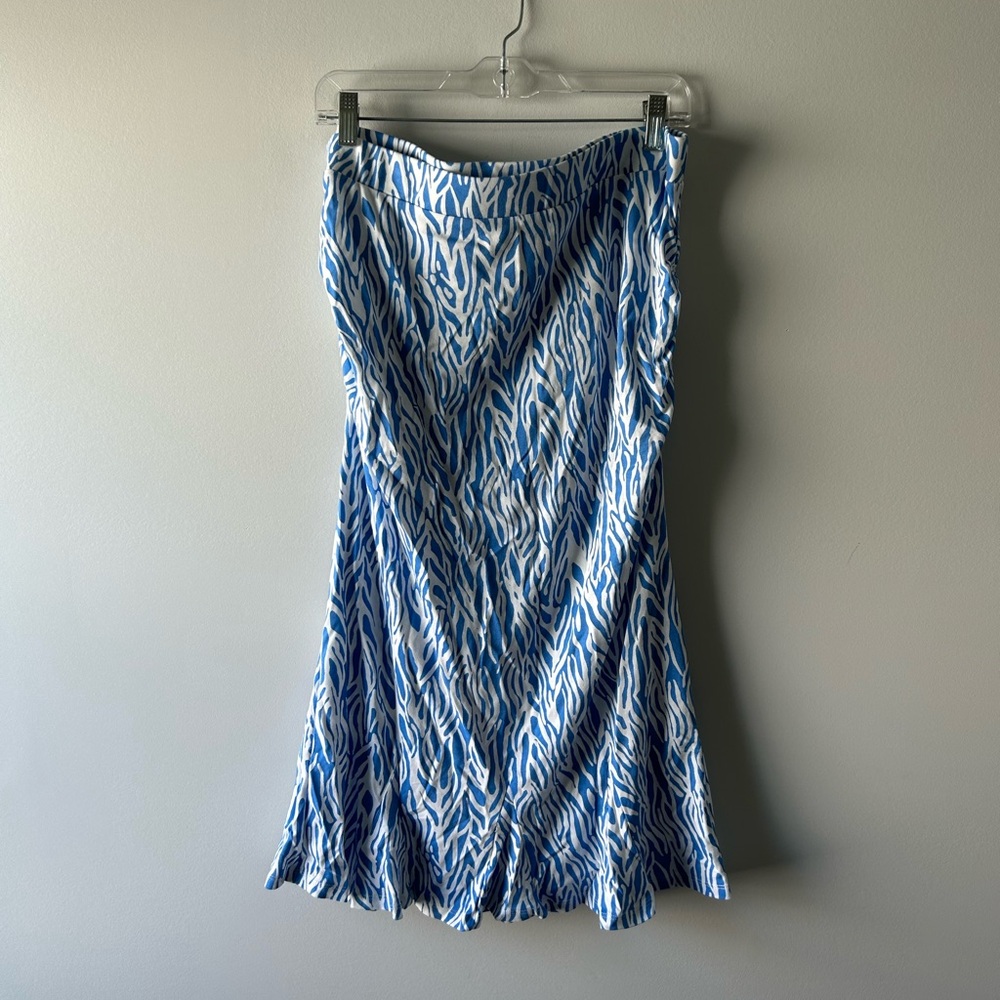 Diane Von Furstenberg for Target blue and white printed skirt